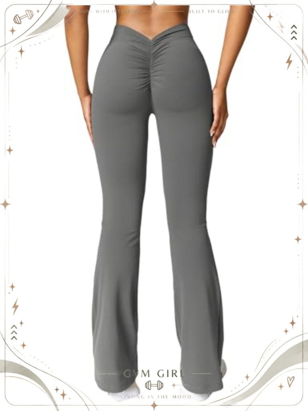 Scrunch Flare Leggings High Waisted Seamless Wide Leg Gym Yoga Pants